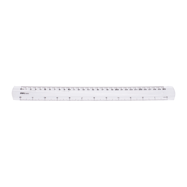 Deli EG00312 Plastic Ruler - 12in (pc)